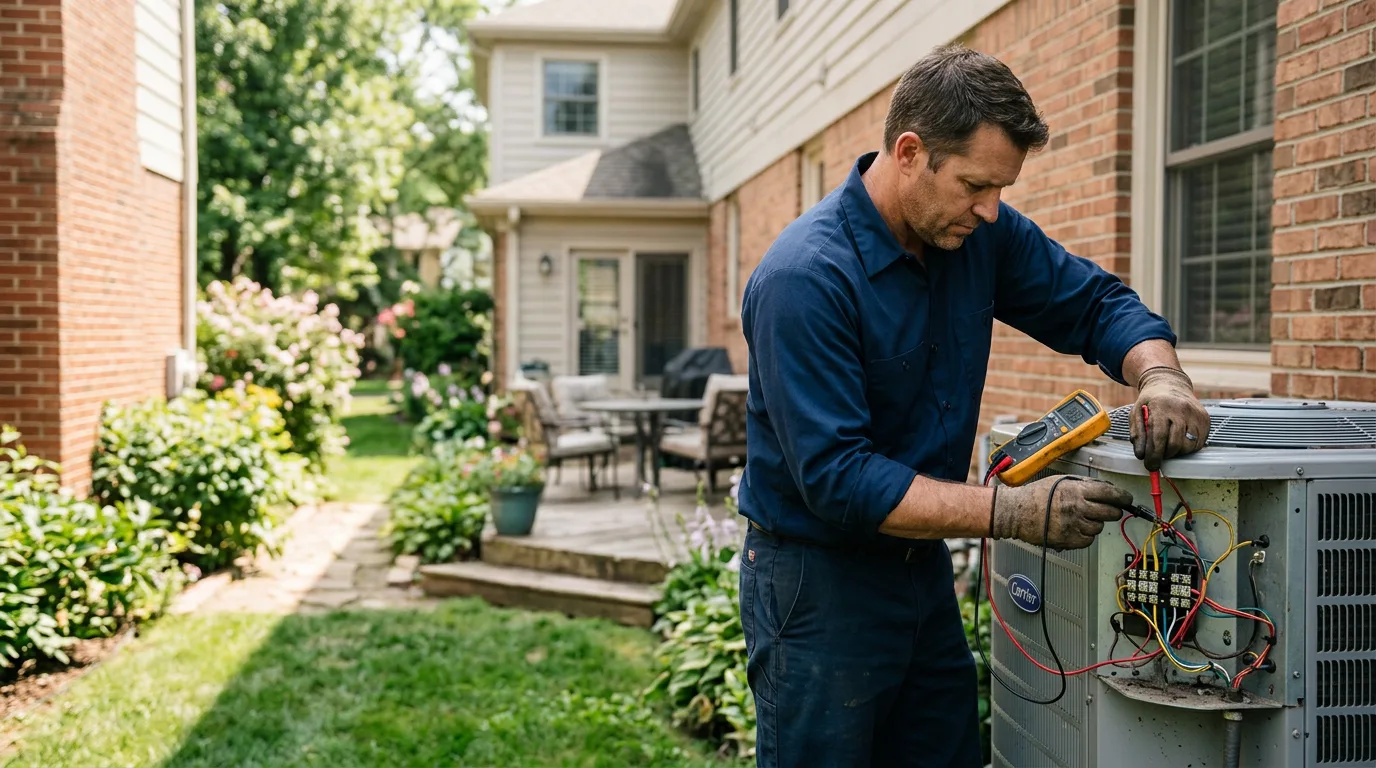 HVAC technician working near Germantown, OH